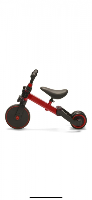Tricicleta 3 in 1, bicicleta cu si fara pedale si tricicleta, rosu [5]