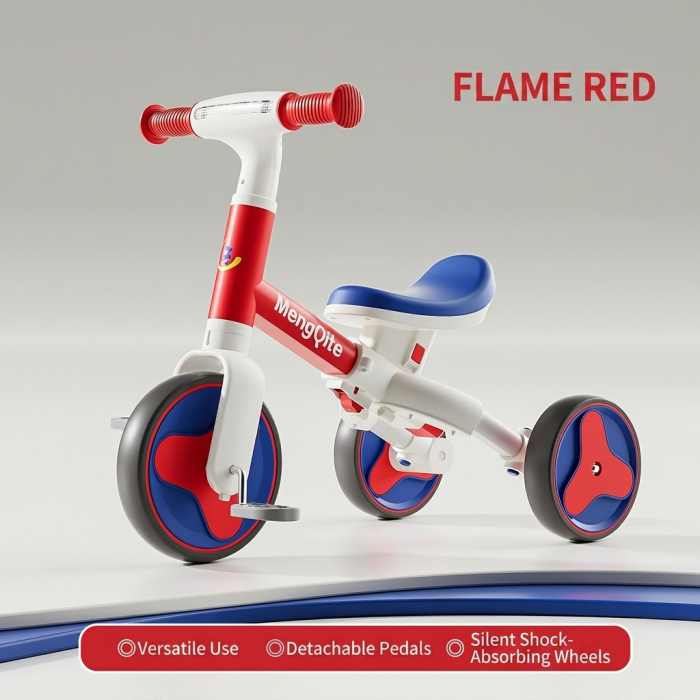Tricicleta Bicicleta Echilibru 2in1  Rosu, Muzica, 1-6 Ani [6]