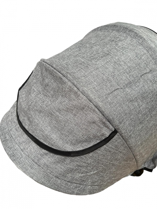 Tricicleta Copii cu Scauna Rotativ Far Sunete si Bara de protectie Detasabila Gri [7]