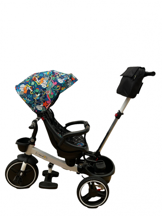 Tricicleta cu Scaun Rotativ Copertina Colorata Grafiti [3]
