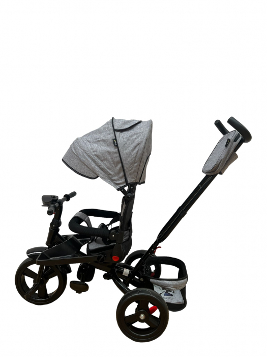 Tricicleta multifunctionala Roti Din Spuma Eva Pliabila Scaun Rotativ Gri [3]
