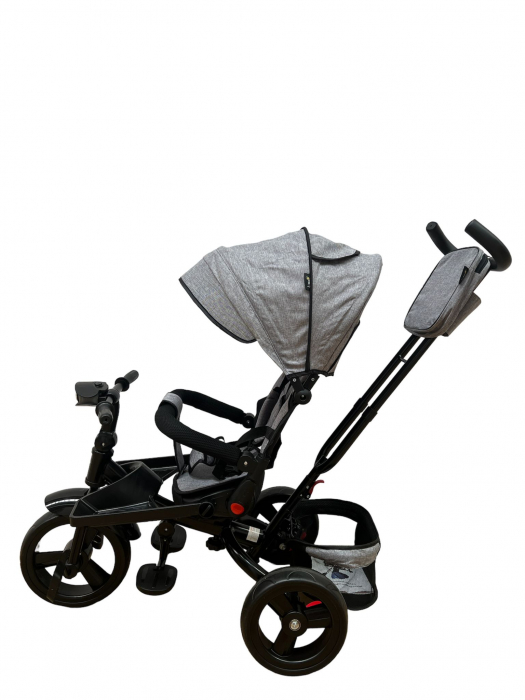 Tricicleta multifunctionala Roti Din Spuma Eva Pliabila Scaun Rotativ Gri [9]