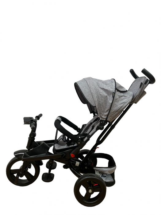 Tricicleta multifunctionala Roti Din Spuma Eva Pliabila Scaun Rotativ Gri [6]