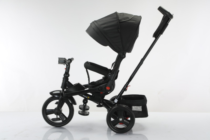 Tricicleta Multifunctionala Neagra Sport, Scaun 360°, Roti EVA, 6-48L [3]