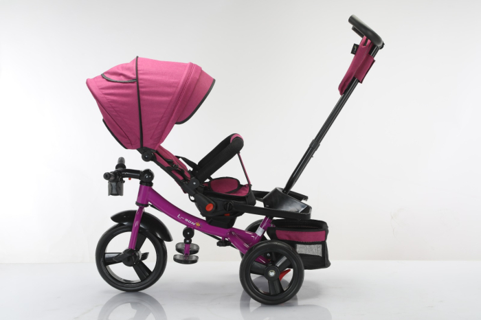 Tricicleta multifunctionala Roti Din Spuma Eva Pliabila Scaun Rotativ Violet [5]