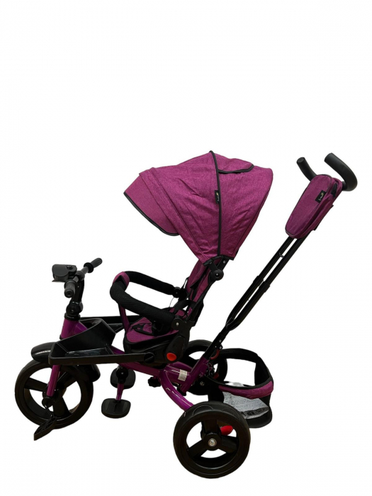 Tricicleta multifunctionala Roti Din Spuma Eva Pliabila Scaun Rotativ Violet [4]