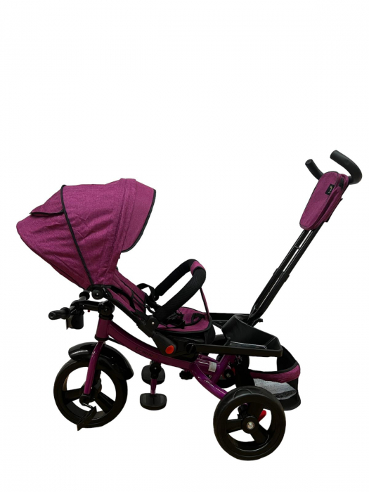 Tricicleta multifunctionala Roti Din Spuma Eva Pliabila Scaun Rotativ Violet [7]