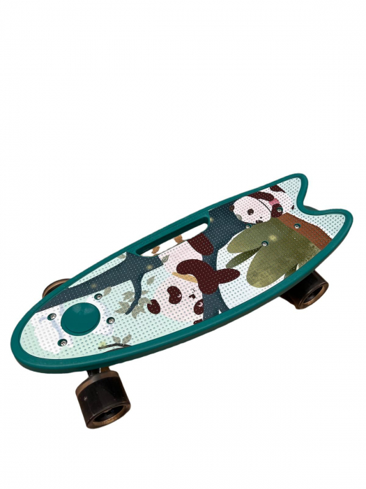 Trotineta 2 in 1, transformabila in skateboard cu lumini,Verde [2]