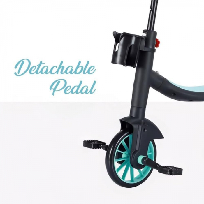Trotineta 3 in 1 Copii – Bicicleta de Echilibru Pedale Scooter Reglabil Bleu [4]