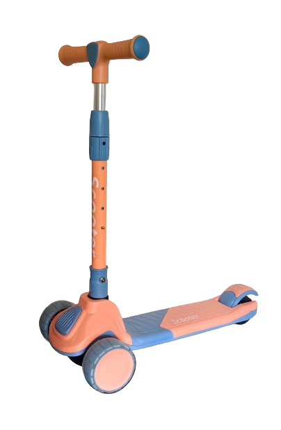 Trotineta Pliabila 3 Roti Scooter cu lumini si sunete Roz Pastel [4]
