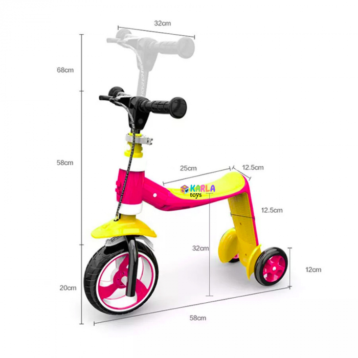 Trotineta Convertibila 2 in 1 cu frane [2]