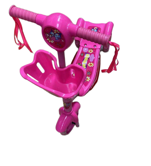 Trotineta pentru Copii cu Lumini si Sunete, 3 Roti, Cosulet pe Ghidon, Cadru Metalic [2]