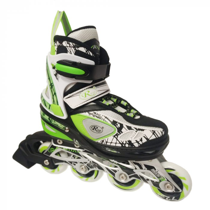 Rolele reglabile RCO marimea 39-42, Negru, gri si verde [2]