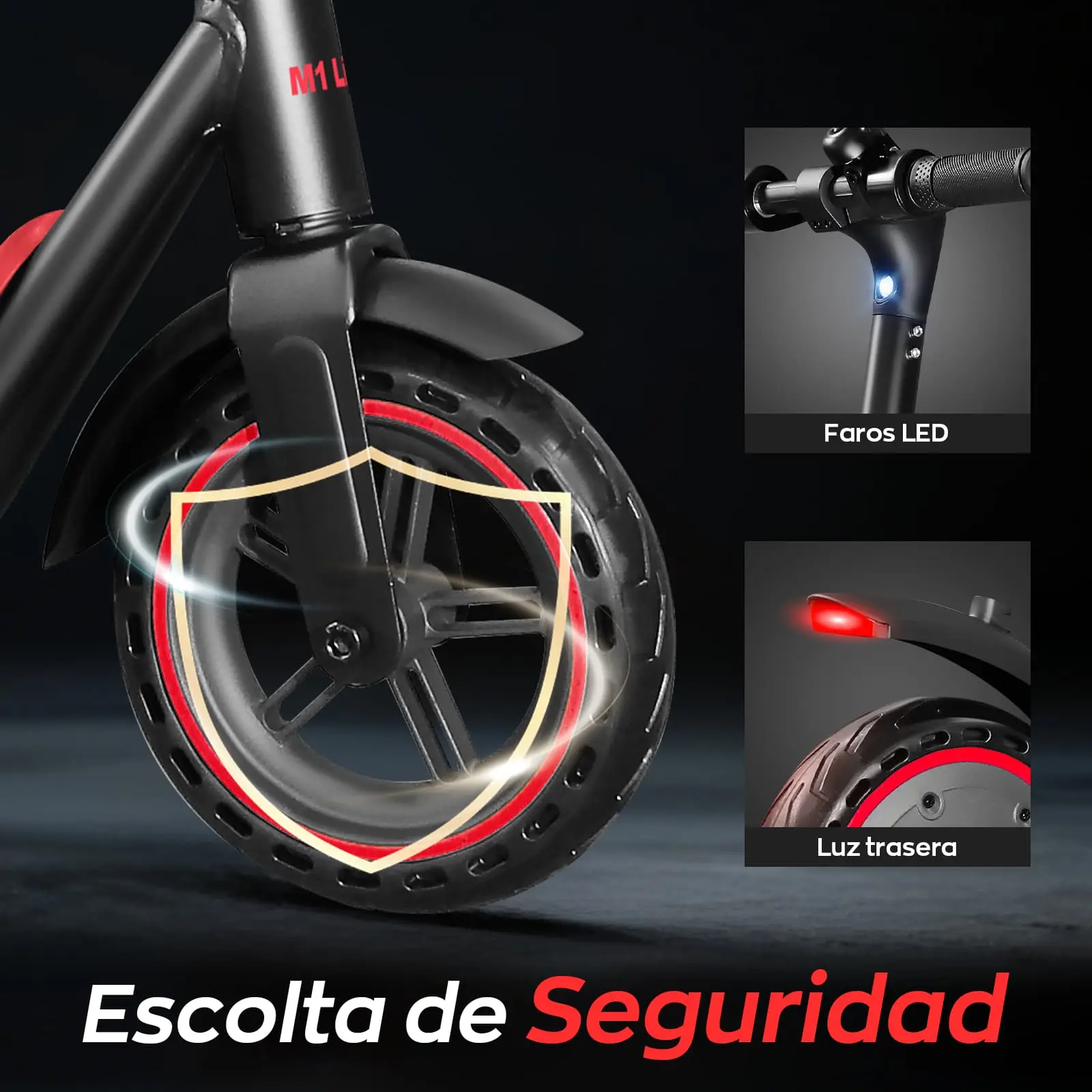 Trotineta Electrica Honey Whale M1 Lite 500W, 25km/h, Rosu [5]