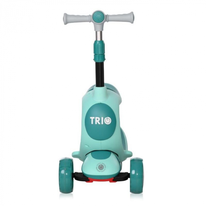 Trotineta pentru copii, Trio, 3 Ani+, roti cu leduri, Verde [3]