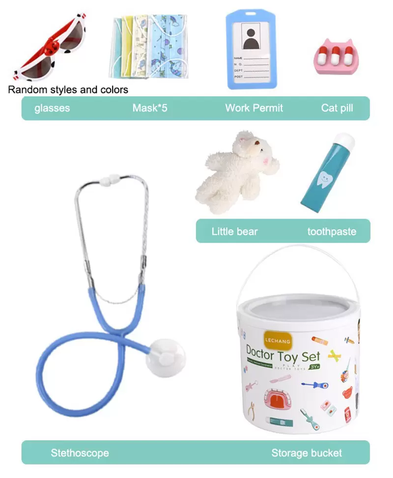 Trusa de Doctor copii cu accesori din lemn [5]