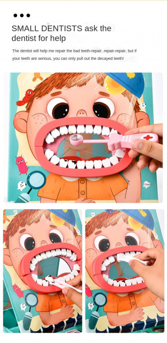 Trusa de Doctor Dentist Pentru copii cu Accesorii din lemn [9]