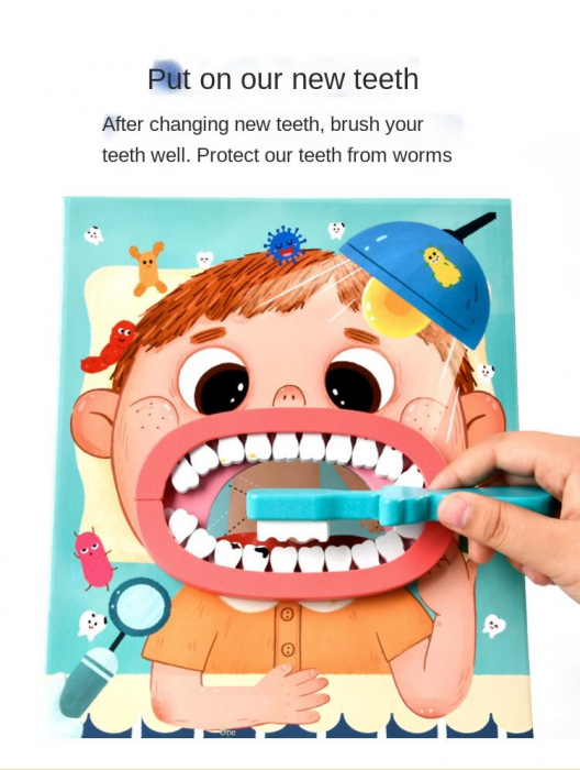 Trusa de Doctor Dentist Pentru copii cu Accesorii din lemn [11]