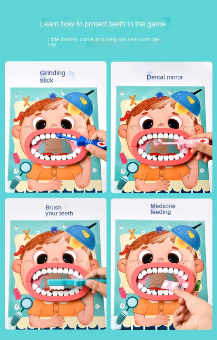 Trusa de Doctor Dentist Pentru copii cu Accesorii din lemn [10]