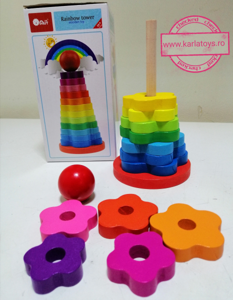 Turn Montessori din Lemn floare [4]
