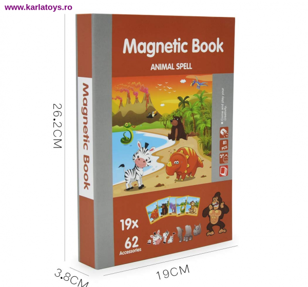 Carte Magnetica Animale din Jungla 3D pentru copii [1]