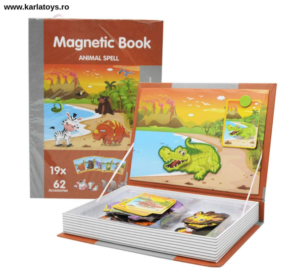 Carte Magnetica Animale din Jungla 3D pentru copii [4]