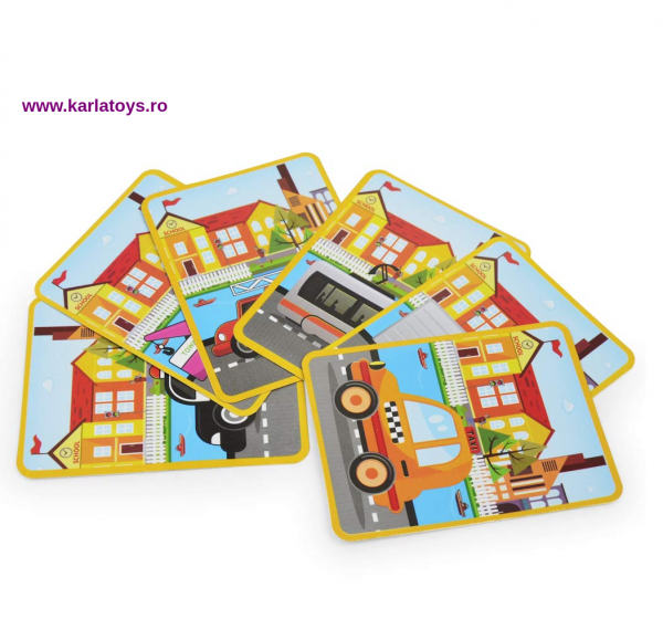 Carte Magnetica Puzzle Vehicule 3D pentru copii [4]