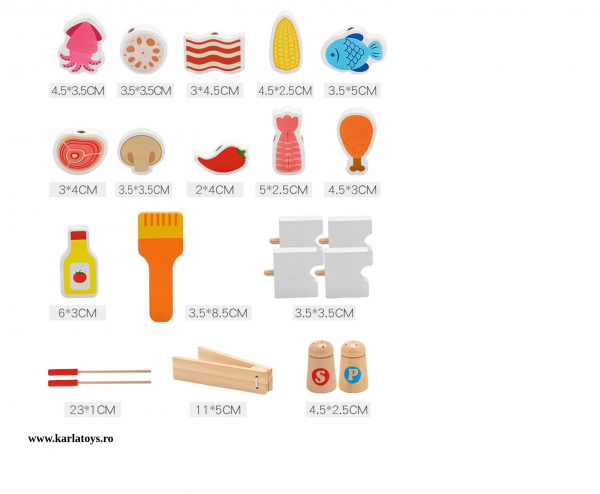 Joc din lemn copii puzzle Gratarul Barbecue Shop [5]