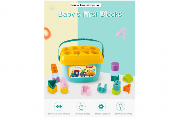 Set Galetusa Sortator Forme gometrice Litere - Baby's first block Huanger [2]