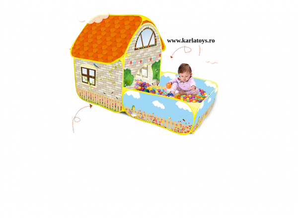 Cort Casuta Pop UP cu loc de joaca [5]