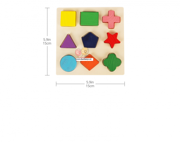 Set 2 Puzzle Sortator  Forme geometrice  Montessori 3D [7]
