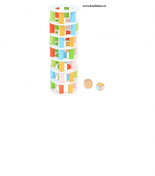 Joc din lemn Stivuire Turnul colorat Pisa Tower Jenga [4]