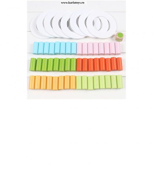 Joc din lemn Stivuire Turnul colorat Pisa Tower Jenga [5]