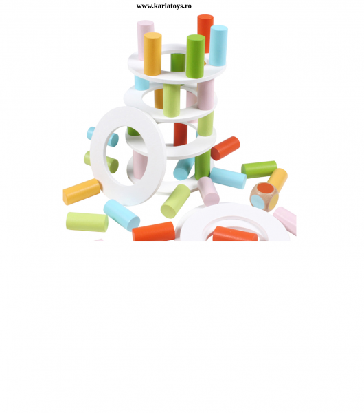 Joc din lemn Stivuire Turnul colorat Pisa Tower Jenga [6]
