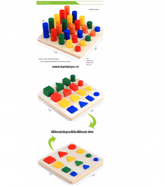 Pachet Jucarii din lemn Montessori  Educative  14 jocurii [28]