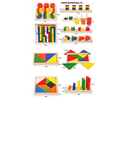Pachet Jucarii din lemn Montessori  Educative  14 jocurii [29]