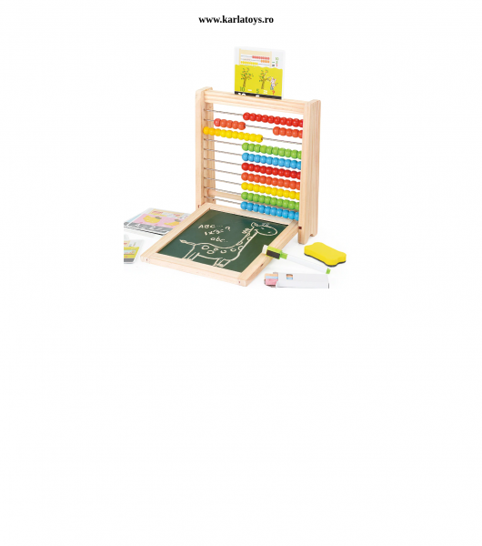 Abac cu Tabla cu 2 Fete din Lemn cu Accesorii 4 in 1 [8]