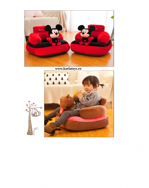 Fotoliu  plus Bebe cu spatar  sit up  Mickey sau Minnie Mouse [3]