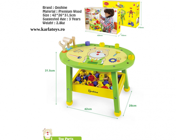Banc de scule din lemn Ursuletul Onshine [3]