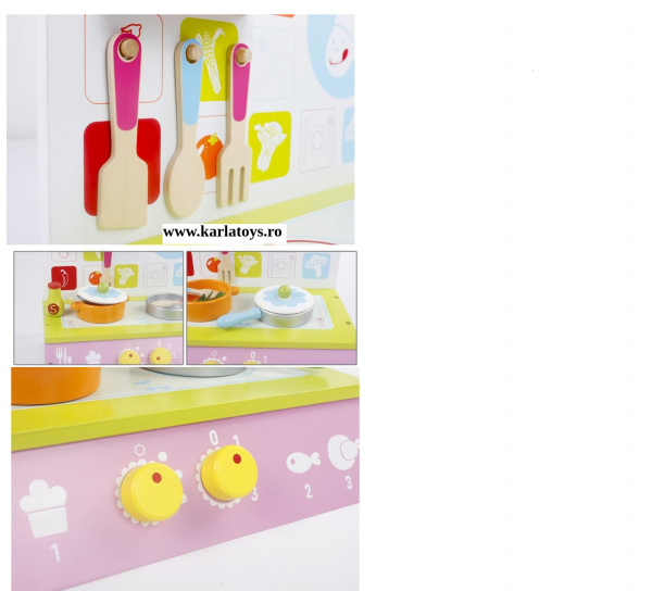 Bucatarie de lemn copii  Green Kitchen set [2]