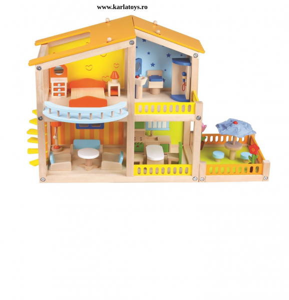 Casuta din Lemn Papusi cu Mobila Lelin My Pretty Villa [2]