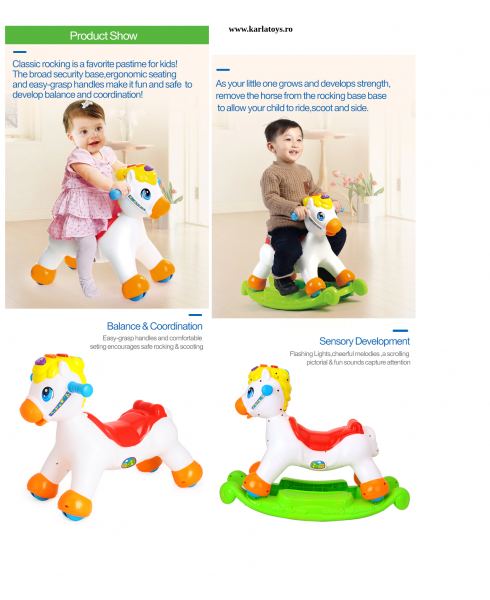 Balansoar Pony 2 in 1  cu sunete Hola [3]