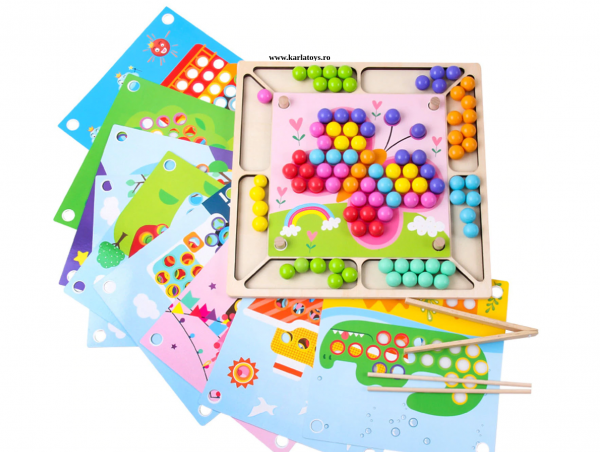 Joc Lemn Montessori Sortator Culori [2]