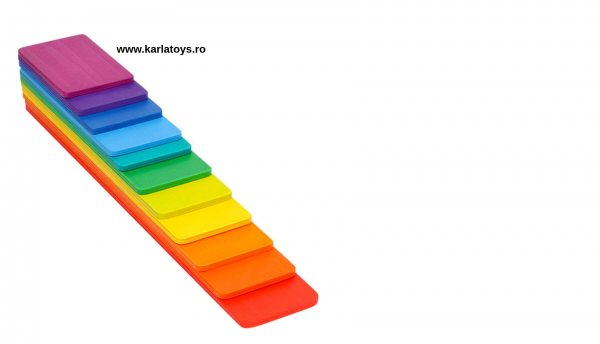 Montessori Rainbow Blocks - Placute Curcubeu 11 piese [2]