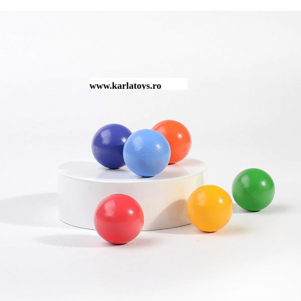 Joc Lemn Bile Curcubeu Montessori  Rainbow Ball [2]