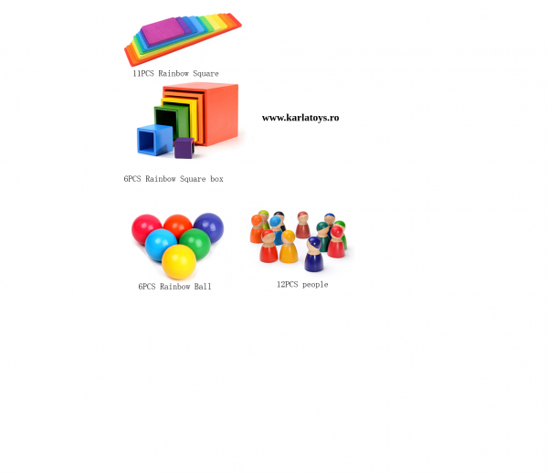 Montessori Rainbow Blocks - Placute Curcubeu 11 piese [4]