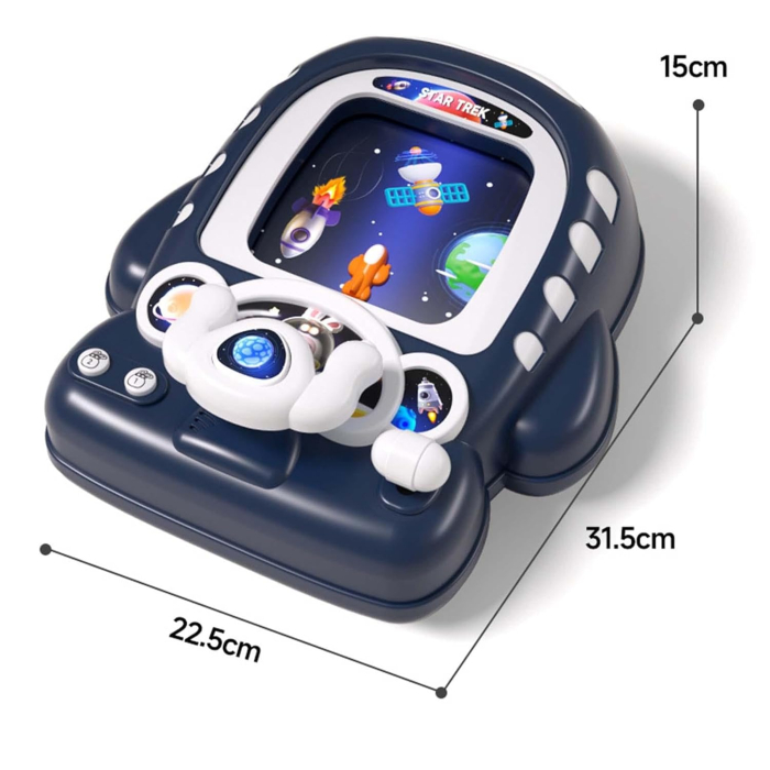 Volan Muzical Interactiv pentru Copii – Jucarie de Simulare Condus cu Sunete Rosu [2]