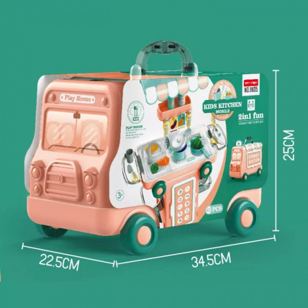 Set Bucatarie Mobila copii 2 in 1 - Autobuzul Transformabil 2 in 1 Chef [9]