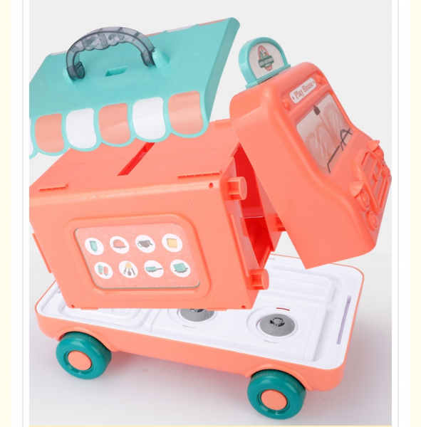 Set Bucatarie Mobila copii 2 in 1 - Autobuzul Transformabil 2 in 1 Chef [7]