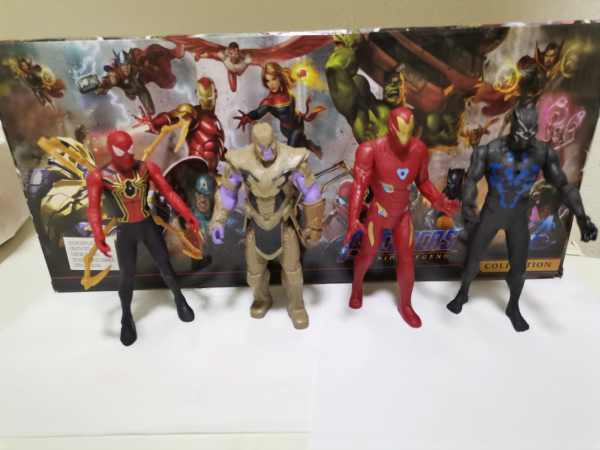 Set figurine tip Avengers Iron man Thanos Black Panther Spiderman [4]